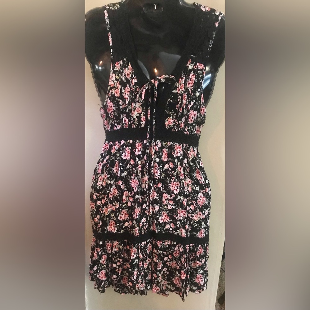 LK NEW! BEAUTIFUL BOHO/GYPSY FLORAL & LACE DRESS